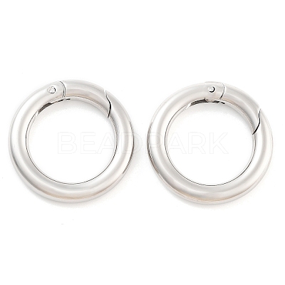 Non-Tarnish 304 Stainless Steel Spring Gate Rings LS-STAS-Q032-1B-1