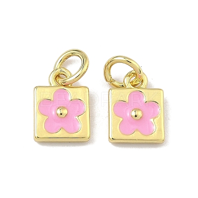 Brass Enamel Pendants KK-B170-04G-1