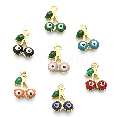 50Pcs Rack Plating Brass Enamel Pendants KK-CJ0001-87-1