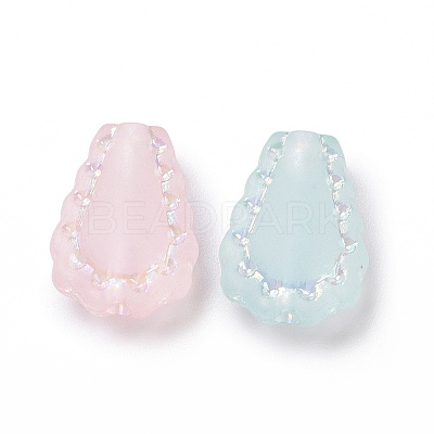 Transparent Frosted Acrylic Beads OACR-P013-35M-1