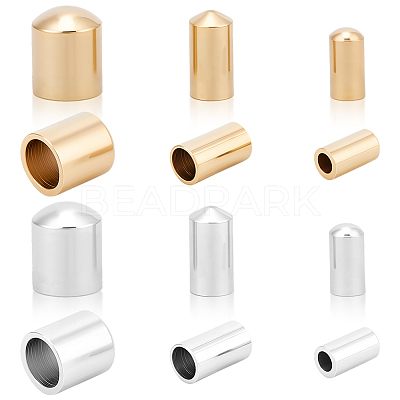 90Pcs 6 Styles Brass Cord Ends KK-BBC0023-43-1