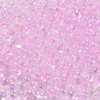 6/0 Inside Colours Fringe Glass Seed Beads SEED-A034-03D-1