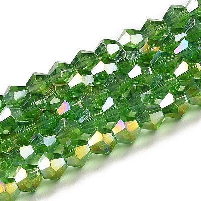 Transparent Electroplate Glass Beads Strands LS-GLAA-F029-3mm-A03-1