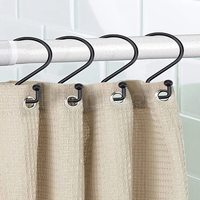 4Pcs Iron Shower Curtain Hook AJEW-LP0006-33-1
