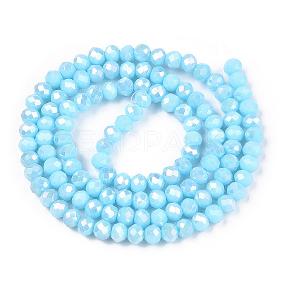 Electroplate Glass Beads Strands EGLA-A044-P2mm-B06-1