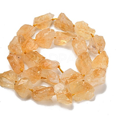 Rough Raw Natural Citrine Beads Strands G-K202-17B-1