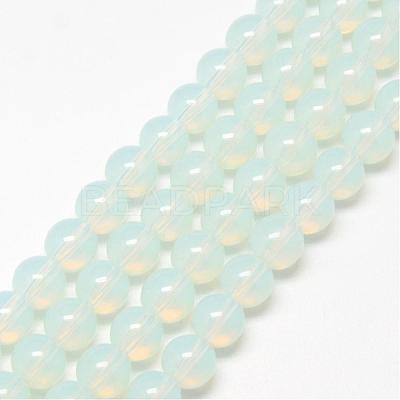 Baking Paint Glass Beads Strands DGLA-Q023-8mm-DB1-1
