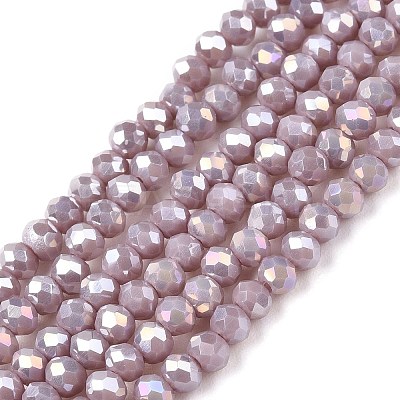 Electroplate Glass Beads Strands EGLA-A044-P2mm-B13-1