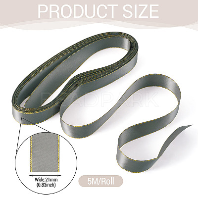 5M Polyester Gold Edged Satin Ribbon OCOR-TADJ0001-05I-1