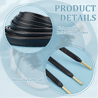 Imitation Leather Shoe Laces FIND-WH0110-387C-1