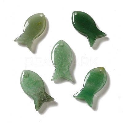 Natural Green Aventurine Pendants X-G-G932-B15-1