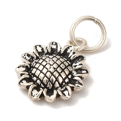 925 Sterling Silver Sunflower Charms STER-K180-03AS-1