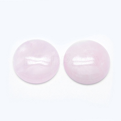 Natural Rose Quartz Cabochons G-E492-F-02-1