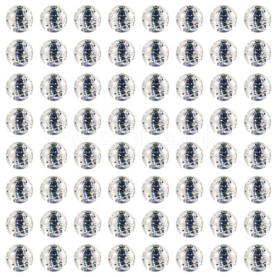 100Pcs Crackle Transparent Glass Beads GLAA-TADJ0001-12A-1