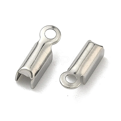 Tarnish Resistant 304 Stainless Steel Folding Crimp Ends X-STAS-R063-28-1