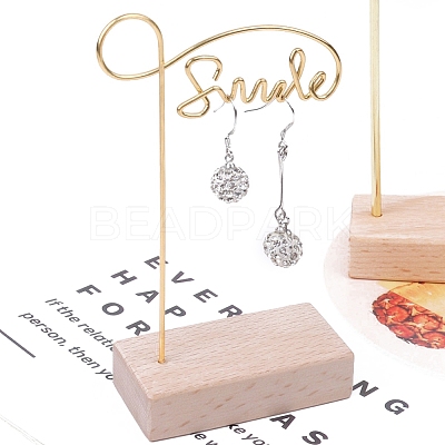 Metal Word Bar Earring Display Stands PW-WG61B9A-01-1