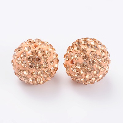 Polymer Clay Rhinestone Beads RB-H284-6MM-362-1