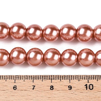 Baking Paint Pearlized Glass Pearl Round Bead Strands HY-Q003-10mm-50-A-1