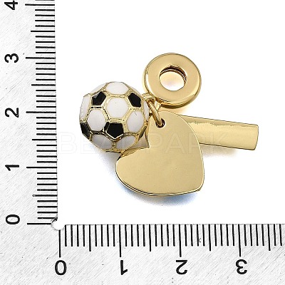 Football Theme Brass & Enamel European Dangle Charms KK-CBA8E93-01B-1