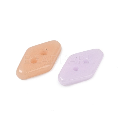2-Hole Glass Buttons PORC-R010-08-1