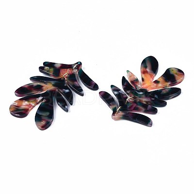 Cellulose Acetate(Resin) Big Pendants KY-S136-453D-1