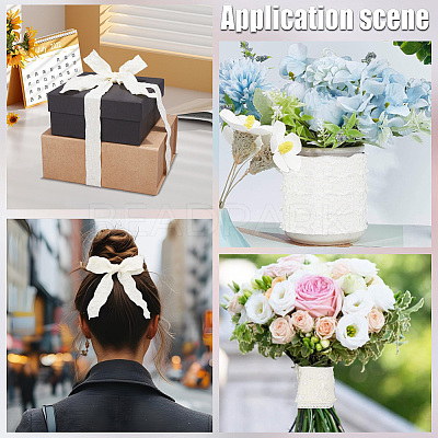 Flower Polyester Ribbons SRIB-WH20020-053A-02-1