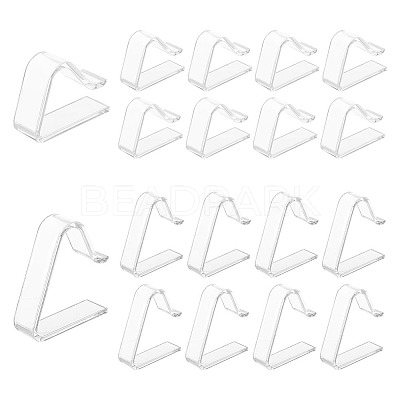 48Pcs 2 Style Transparent Plastic Tablecloth Clips AJEW-GL0002-08-1