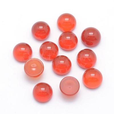 Natural Carnelian Cabochons X-G-P393-R03-6mm-1