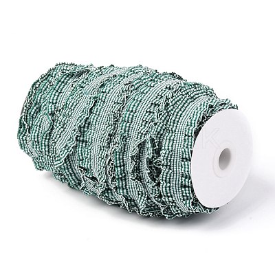Lattice Double Ruffle Elastic Nylon Ribbon NWIR-O010-03D-1