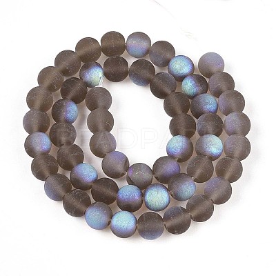 Frosted Transparent Glass Beads Strands LS-GLAA-T032-T8mm-MBB02-1
