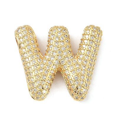 Rack Plating Brass Micro Pave Cubic Zirconia Pendants KK-Q790-01W-G-1