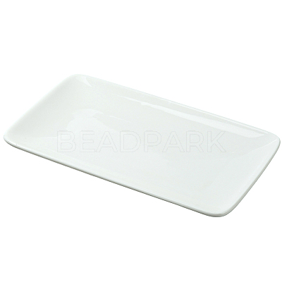 1Pc Rectangle Ceramic Jewelry Dish AJEW-BBC0002-48-1