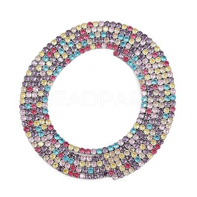 925 Sterling Silver Colorful Cubic Zirconia Chains STER-C016-02A-P01-1