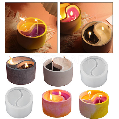 Double Lattice DIY Column Candle Holder Silicone Molds PW-WG91058-01-1