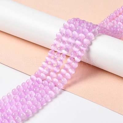 Natural Selenite Dyed Beads Strands G-P493-02G-1