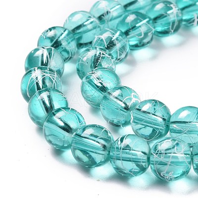 Drawbench Transparent Glass Beads Strands GLAD-Q012-8mm-M-1