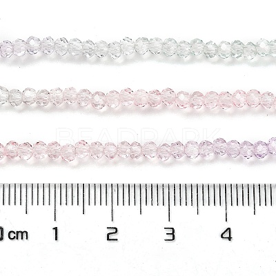 Transparent Painted Glass Beads Strands LS-DGLA-A034-T1mm-A23-1