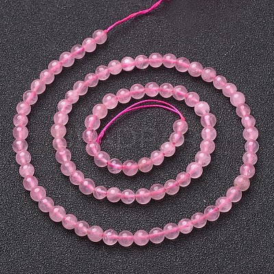 Natural Rose Quartz Beads Strands GSR4mmC034-1
