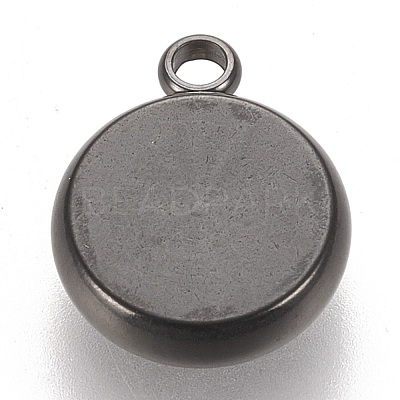 304 Stainless Steel Pendant Cabochon Settings STAS-K202-03C-B-1