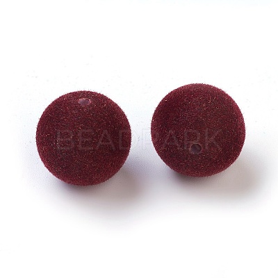 Flocky Acrylic Beads OACR-I001-12mm-L09-1