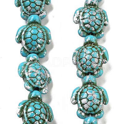 Synthetic Turquoise Dyed Beads Strands G-P507-05N-1