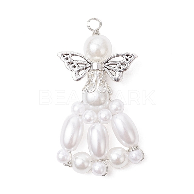 ABS Plastic Imitation Pearl Pendants PALLOY-JF03730-1