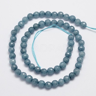 Natural Malaysia Jade Bead Strands G-A147-6mm-A01-1