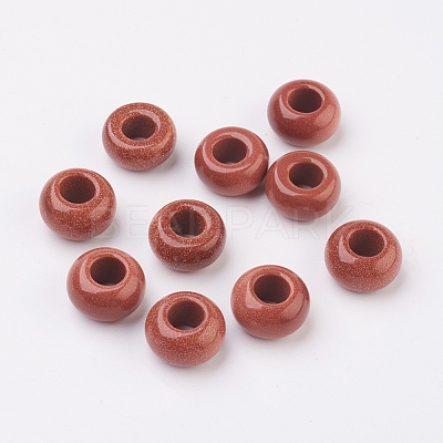 Synthetic Goldstone European Beads G-G740-14x8mm-14-1