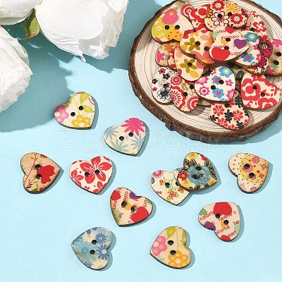 Sweetheart Painting Buttons with 2-hole NNA1131-1