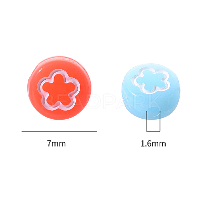 Opaque Acrylic Beads MACR-YW0001-18C-1