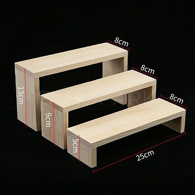3-Tier Wood Display Risers ODIS-WH0002-80-1