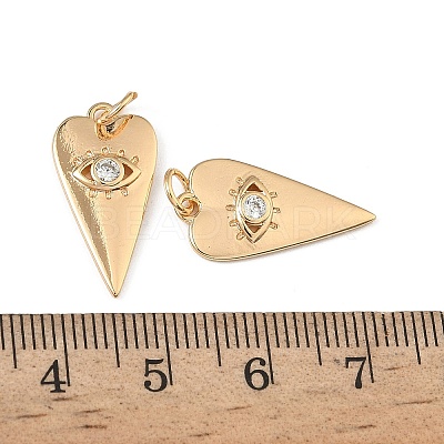 Brass Micro Pave Clear Cubic Zirconia Pendants KK-A280-15G-1