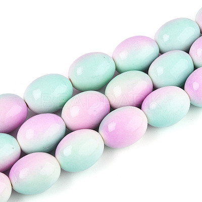 Spray Painted Synthetic Turquoise Beads Strands TURQ-T004-15D-1