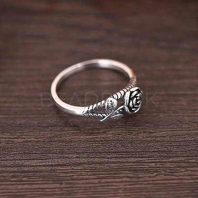 Alloy Rose Finger Rings WG6B24B-05-1